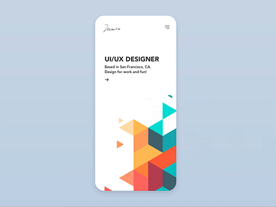 Dribbble Portfolio Website animation app clean clickai dribbble geometric grid minimal phone portfolio react showcase startup ui ux website website builder