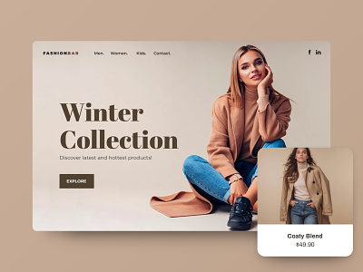 ClickAi - Store app clean clickai ecommerce fashion landing minimal shop store typography ui ux web website website builder