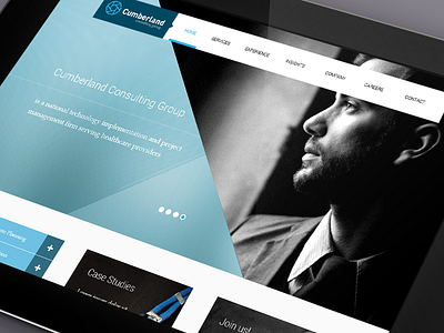 Cumberland Website blue business clean company corporate healthcare medical minimal thomino ui ux web