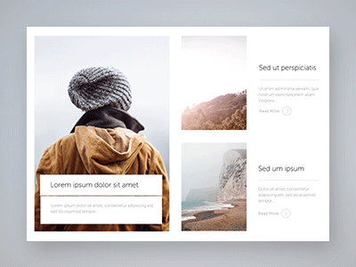 New page layouts animated app clean css gif grid layout minimal photos ui ux web