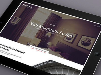 Hotel site mockup clean css html ipad minimal property ui ux web website