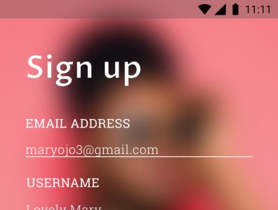 (2020) Sign-up page for a social media app