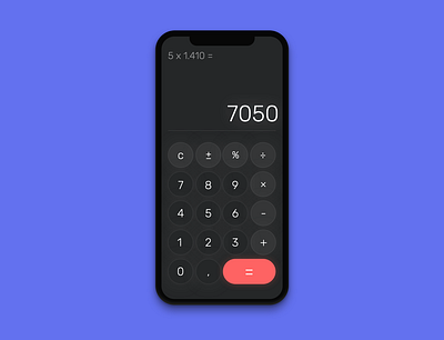 Daily UI 004 Calculator app dailyui design flat minimal ui ux