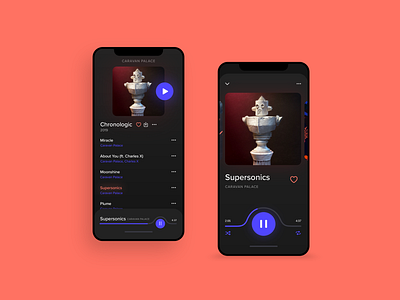 Daily UI 009: Music Player app dailyui design flat minimal ui ux