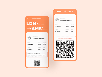 Daily UI 24 Boarding Pass app dailyui design flat icon illustration minimal ui ux web