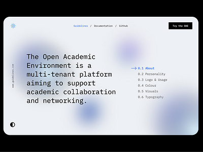 Interface Guidelines - OAE 003 branding dailyui design education interface ui ux