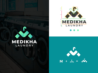 Logo Combination & Lettermark "M" Golden Ratio for Laundry