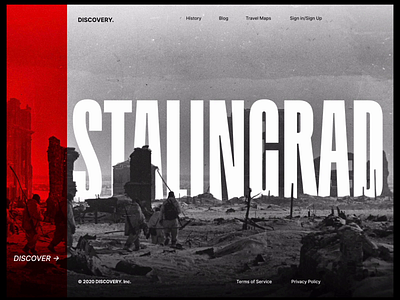 Battle of Stalingrad animation figma motion motion design photoshop red stalin type typography ui user interface webdesign website