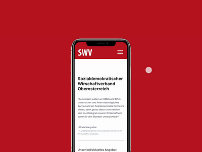 SWV - Wirtschaftsverband austria design figma magenta marketing mobile red shop social store ui user experience user interface ux webdesign website