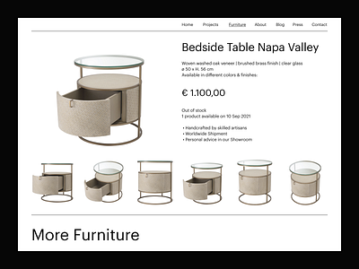 Catherine Nicola - Website architecture branding clean design minimal portfolio product table ui user interface ux uxui webdesign white