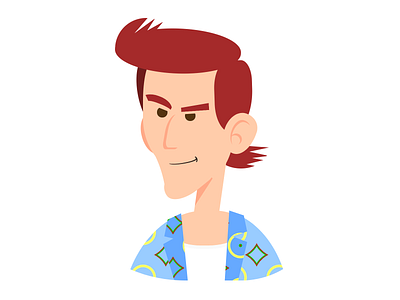 Ace Ventura caricature cartoon character css css art css drawing css3 illustration illustration art movie character vector vector art