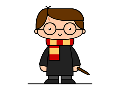 Harry Potter (v2) cartoon character css css art css drawing css3 harry harry potter illustration illustration art minimal minimal art vector vector art