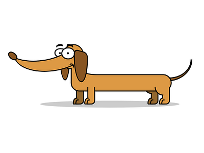 Wiener dog animal cartoon character css css art css drawing css3 dachshund dog illustration illustration art perro salchicha vector vector art