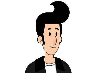 Greaser cartoon character css css art css drawing css3 fonzie grease greaser html html css html5 illustration person the fonz vector