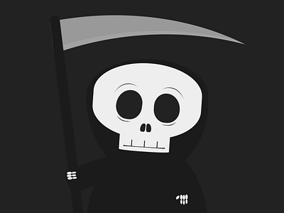 Little Death css css art css drawing css3 death halloween html html css html5 illustration scythe skeleton skull vector vector art