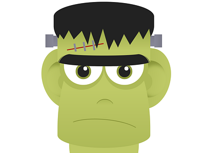 Frankenstein's monster cartoon css css art css drawing css illustration css3 frankenstein halloween html html css html5 illustration monster