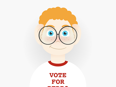 Nerdy boy cartoon character css css art css drawing css3 html html css html5 illustration napoleon dynamite nerd nerdy vector vote for pedro