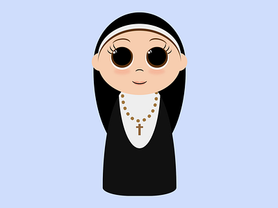 CSS Nun cartoon character css css art css drawing css3 html html css html5 illustration nun person religion religious vector