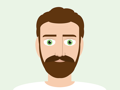 Man's face beard cartoon css css art css drawing css3 html html css html5 illustration man person vector vector art