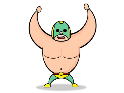 CSS Mexican Wrestler 3 cartoon css css art css drawing css illustration css3 html html5 illustration lucha libre luchador mexican mexico ui vector webdev