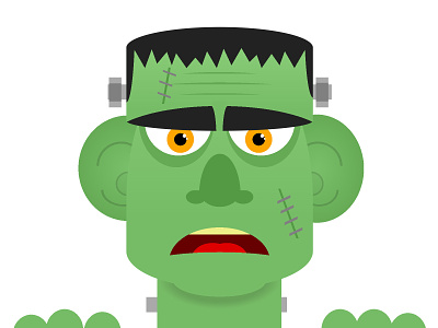 CSS Frankenstein's Monster cartoon css css art css cartoon css drawing css illustration css3 divtober frankenstein frankensteins monster halloween illustration monster spooky vector