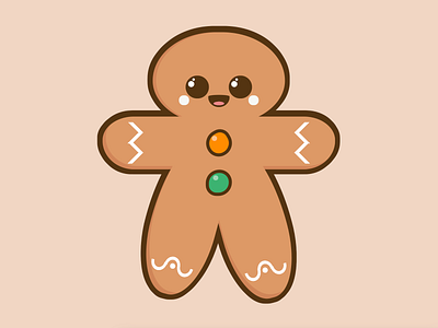 Gingerbread Man cartoon christmas css css art css drawing css3 gingerbread gingerbread man html html5 illustration kawaii vector