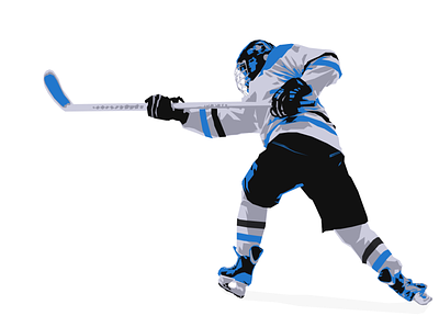 Hockey cartoon css css art css drawing css3 digital hockey html ice hockey illustration polygonal sports svg vector