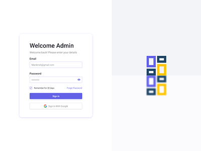 Login Admin branding design illustration ui ux