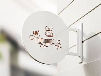lil' thingamajigs — sign mockup branding concept graphic design identity logo logo design logotype mock up redesign sign