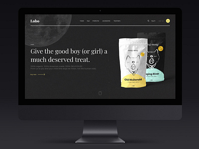 — lobo web design branding concept design experiment fictional identity illustration mockup packaging packaging mockup web wolf