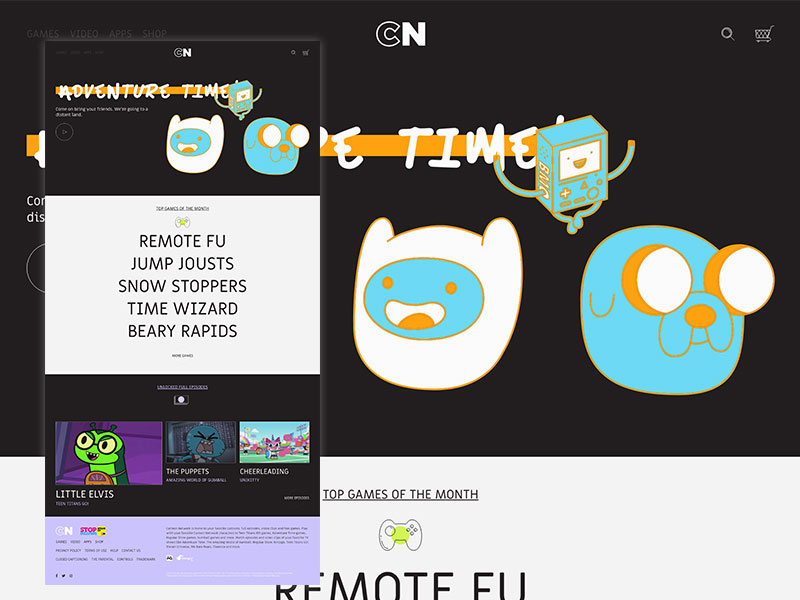 cartoon network: hompage by Crista Leonard on Dribbble