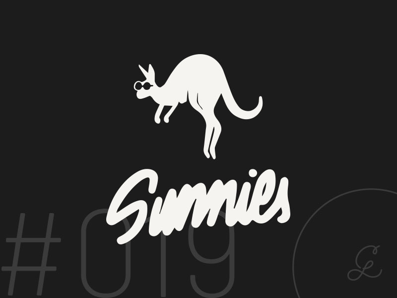 — #dailylogochallenge | 019 graphic design crikey sunnies sunglasses australia kangaroo mascot logotype mark logo design logo dailylogochallenge