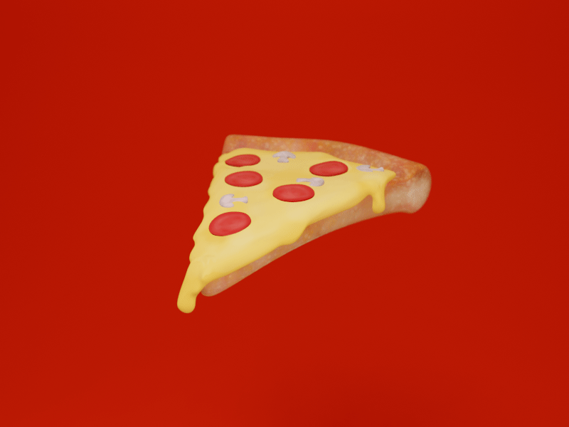 Motion Pizza 3d animation blender branding design food food delivery graphic design illustration logo mcd motion graphics pizza red ui