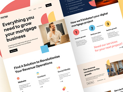 Mortga-Landing Page business design homepage landing page mortgage real estate ui ux website