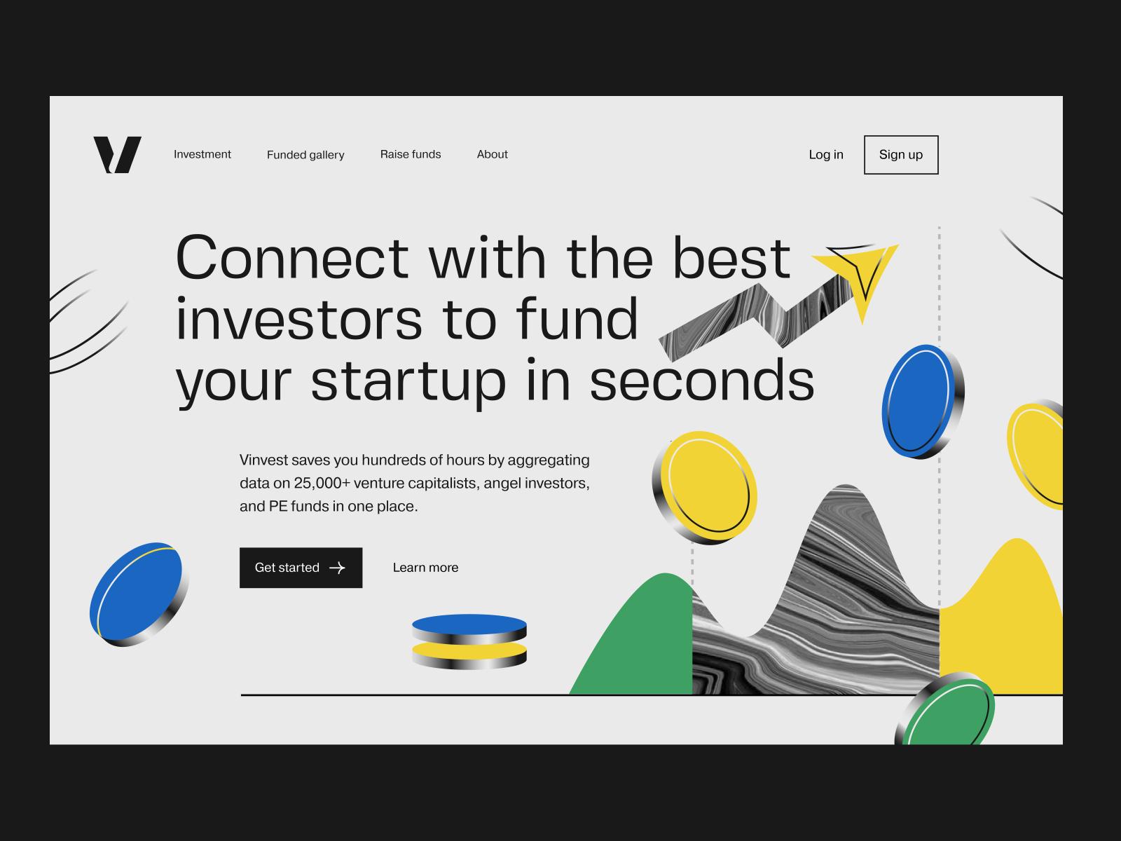 Financial web header by zainurrohman on Dribbble