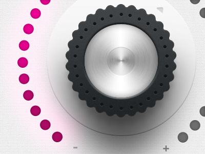 Twisty grippy knob graphic design knob ui