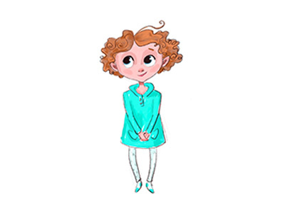 Claire apple pencil curly hair cute girl ipa pro pro create