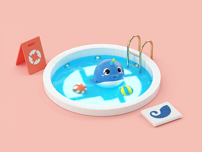 0x illustration 3d cryptocurrency cute digital illustrations pool sweet water