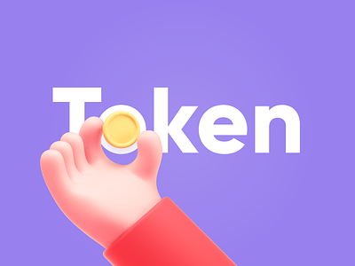 New Token 3d crypto crypto wallet cryptocurrency hand new token