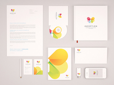 Inception Identity agency branding butterfly creative inception logo