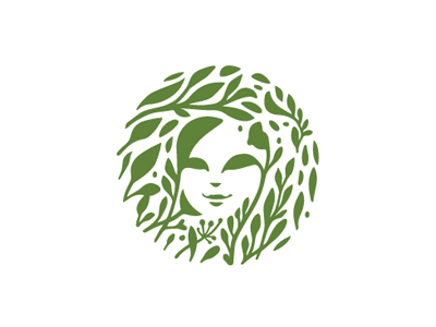 Logo face floral organic woman