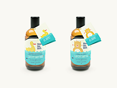 MakeMeBio shampoo for kids bear design duck hehe kids shampoo