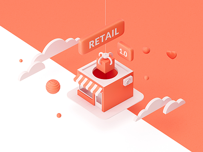 Retail 1.0 3d design illu retail shop shopping