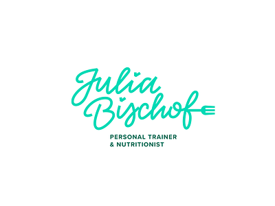 Julia Bischof Personal Trainer & Neutritionist design fit gym illustration logo trainer typography vector