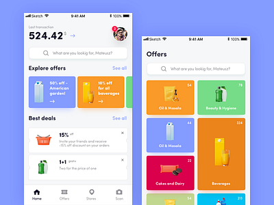 Coupons App app coupons design renders ui ux