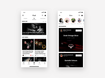 Jewelry E-commerce App app design e commerce e commerce shop jewelry jewelry store luxury design ui ux