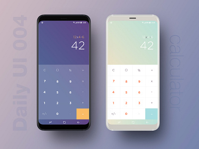 Daily UI 004 - Calculator 100daychallenge android android app design android mockup app calculator calculator app calculator ui challenge daily ui dailyui design samsung samsung galaxy samsung galaxy s9 samsung mockup samsung s9 ui ux