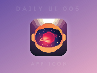 Daily UI 005 - App Icon 100daychallenge 8bit app appicon appicons astronaut branding challenge daily ui dailyui design illustration logo pixel pixel art pixelart space stars ui ux