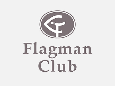 Flagman Club Logo branding design flat illustration lettering logo logodesign logotype minimal vector