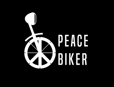 Logo for a MotoVlogger 'Peace Biker' adobe illustrator biker brand branding graphicdesign logo logodesign logodesigner logodesigns logos logotype minimal minimal logo minimal logo design peace peace biker logo simple simple design simple logo